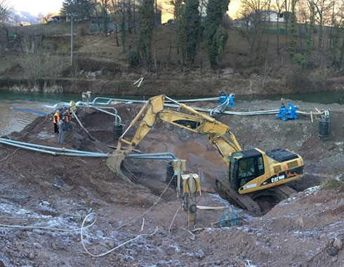 Laying of Sewer Line on both banks of Ayad River