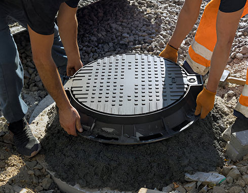 Providing chamber for House Sewer Connection.